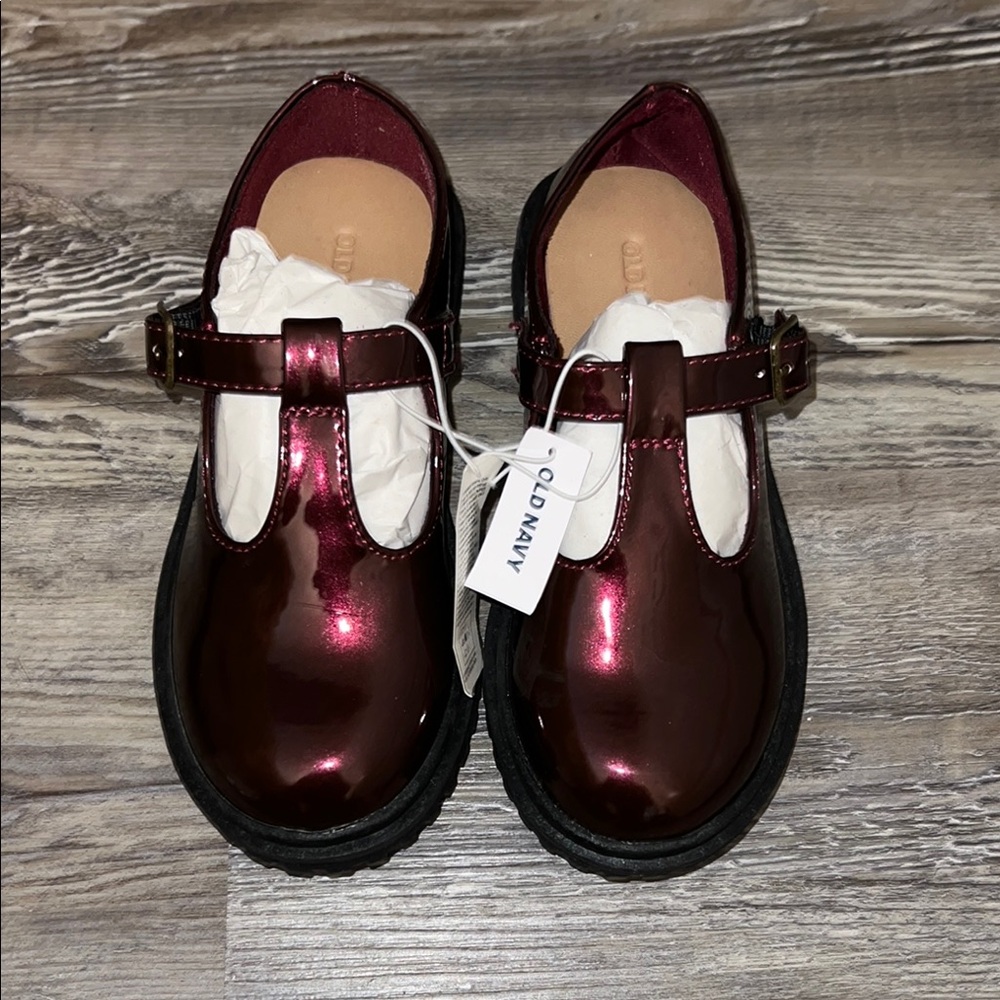 Old Navy Kids Burgundy Mary Jane Shoes